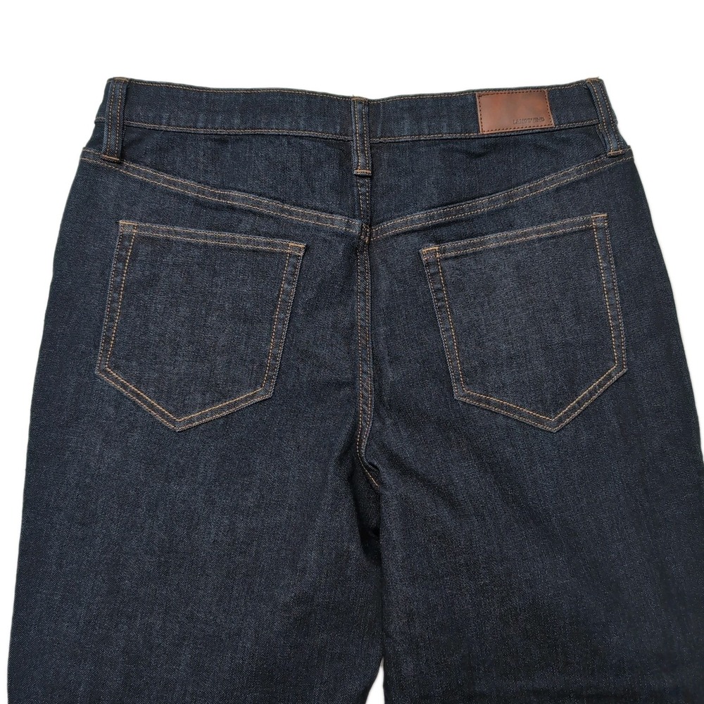 Lands' End High Rise Straight Jeans Size 12 Petite Dark Wash Indigo Stretch NEW - Picture 6 of 16
